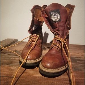 RACK#1 GEORGIA BOOTS  STEEL TOE BOOTS SIZE 7.5M